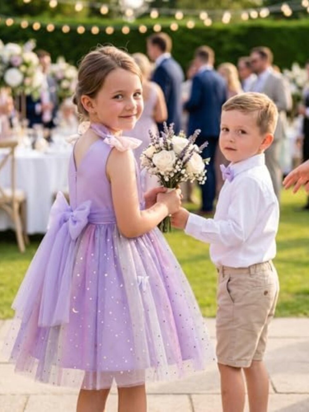 Sparkly Butterfly Tulle Dress for Toddler Girls | Formal Birthday & Wedding - Picture 3 of 7